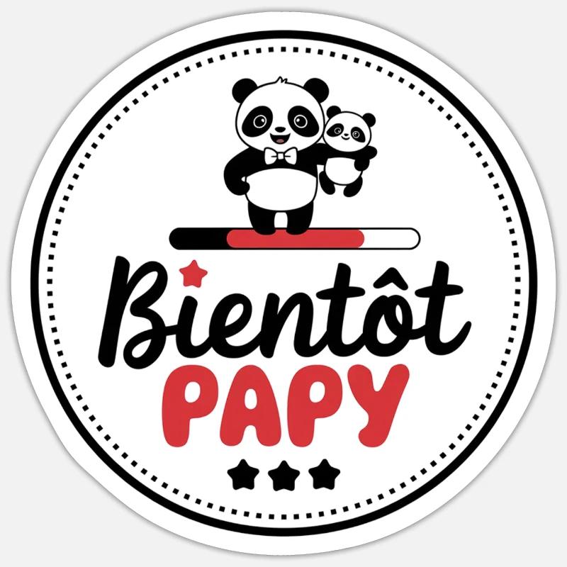 Bientôt papy Sticker taille S (10 x 10 cm)