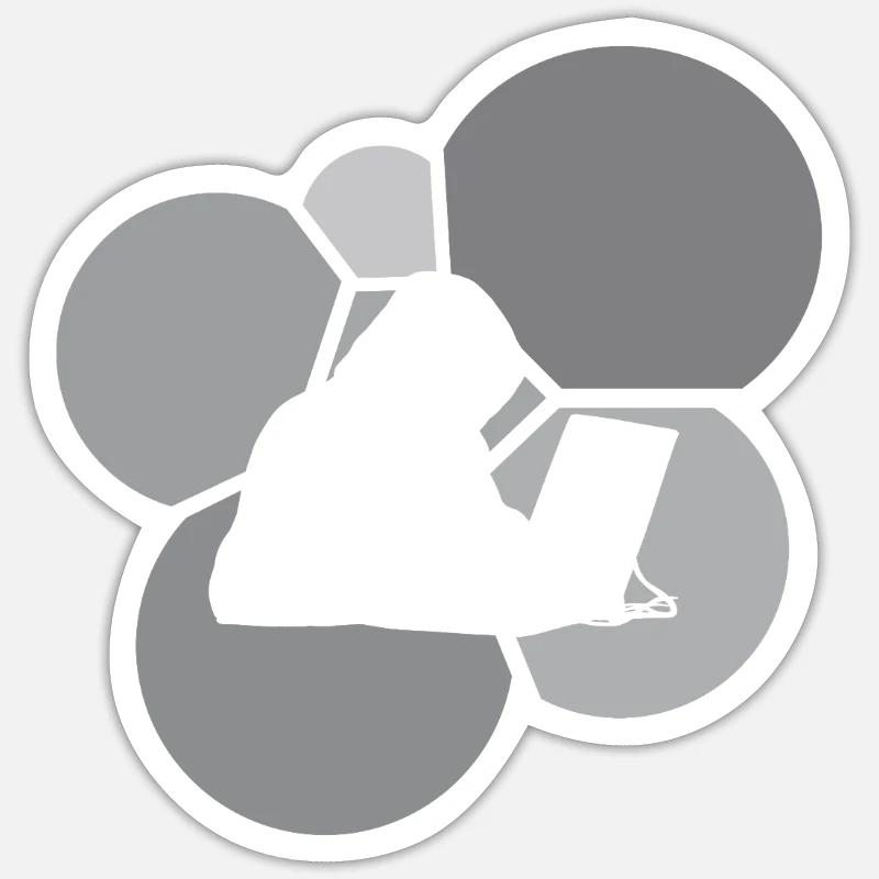 Computer scientist, hacker, computer freak - Sticker size S (10 x 10 cm) - white matte
