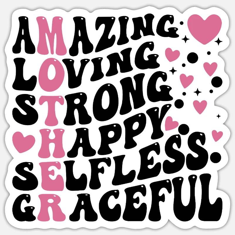 Die beste Mutter aller Zeiten - Sticker Größe S (10 x 10 cm) - Mattweiß
