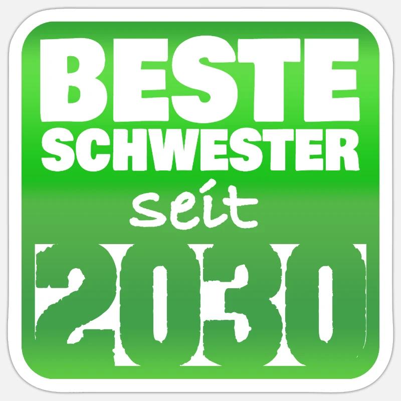 2030 - Sticker Größe S (10 x 10 cm) - Mattweiß