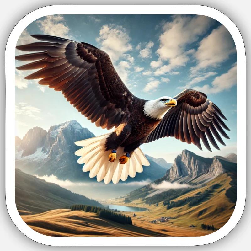 Bald eagle - Sticker size S (10 x 10 cm) - white matte