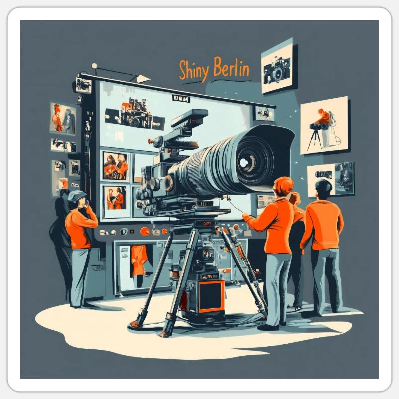 The camera studio - Sticker Größe S (10 x 10 cm) - Mattweiß