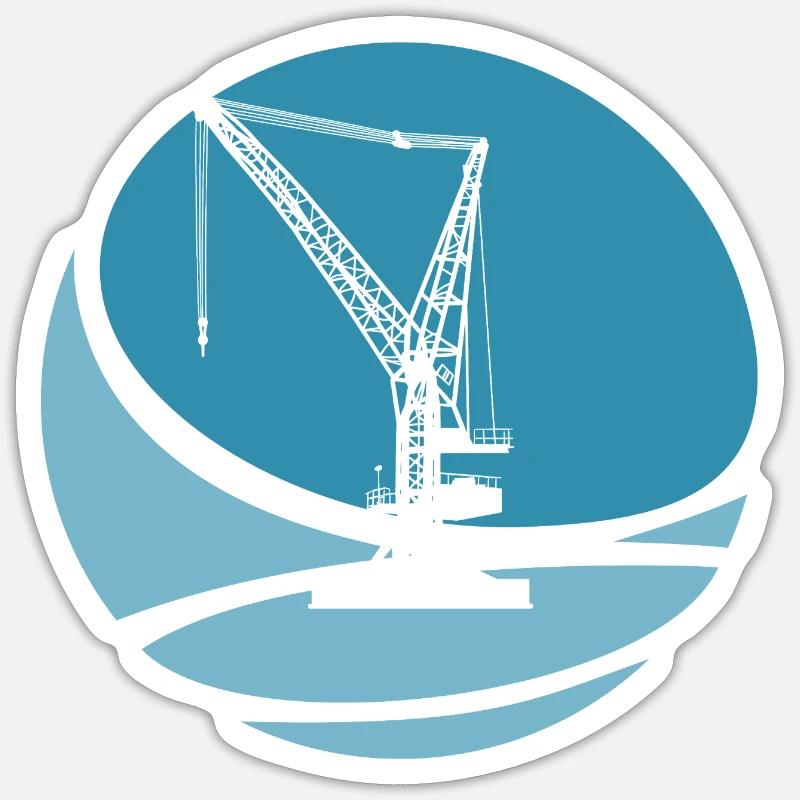 Crane Crane Operator Sticker size S (10 x 10 cm)