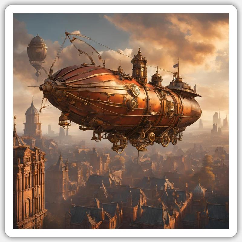 A Steampunk Octopus Power Sticker size S (10 x 10 cm)