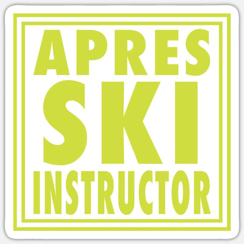 Après Ski Instructor Design - Sticker size S (10 x 10 cm) - white matte
