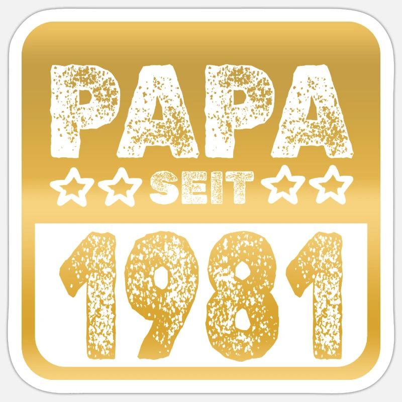 1981 - Sticker Größe S (10 x 10 cm) - Mattweiß