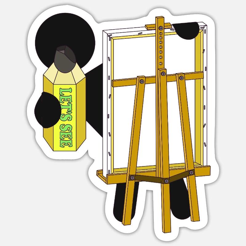 MAL SEHEN - Sticker Größe S (10 x 10 cm) - Mattweiß