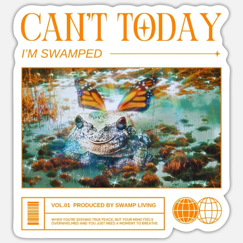 Mode marais activé - pas de rendez-vous, seulement marais Sticker taille S (10 x 10 cm)