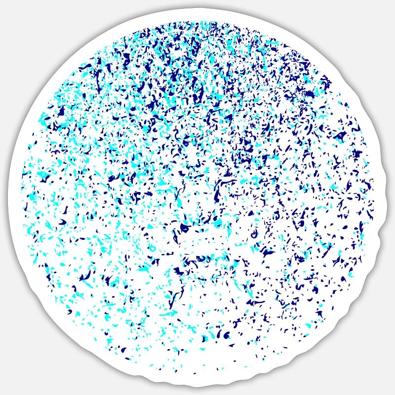 Blue Spheres - Sticker size S (10 x 10 cm) - white matte