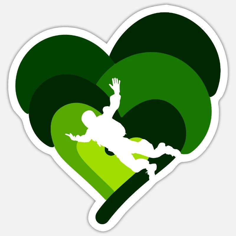 Skydiving Luft - Sticker Größe S (10 x 10 cm) - Mattweiß