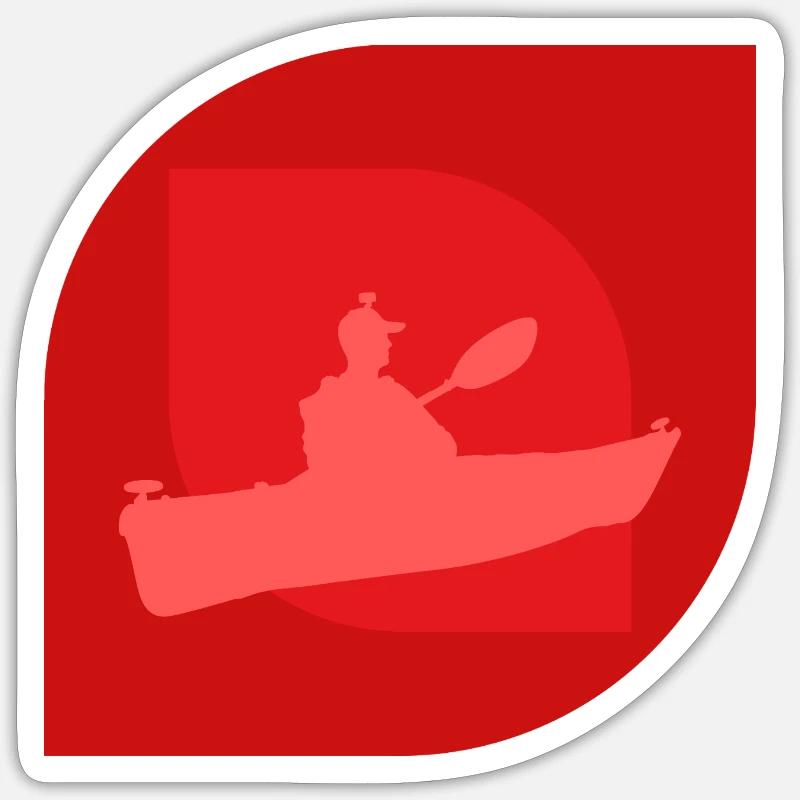 Kayak, eau vive Sticker taille S (10 x 10 cm)