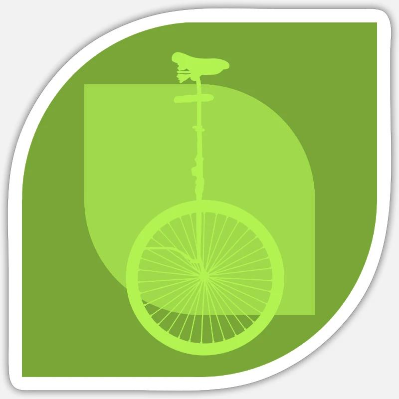Pédale monocycle monocycle - Sticker taille S (10 x 10 cm) - blanc mat