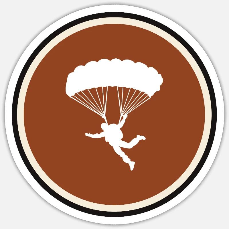 Skydiving Adrenalin - Sticker Größe S (10 x 10 cm) - Mattweiß