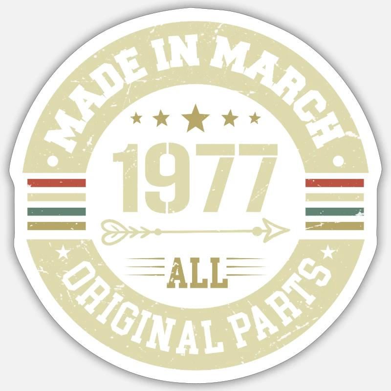 Legendary since March 1977 - Sticker size S (10 x 10 cm) - white matte