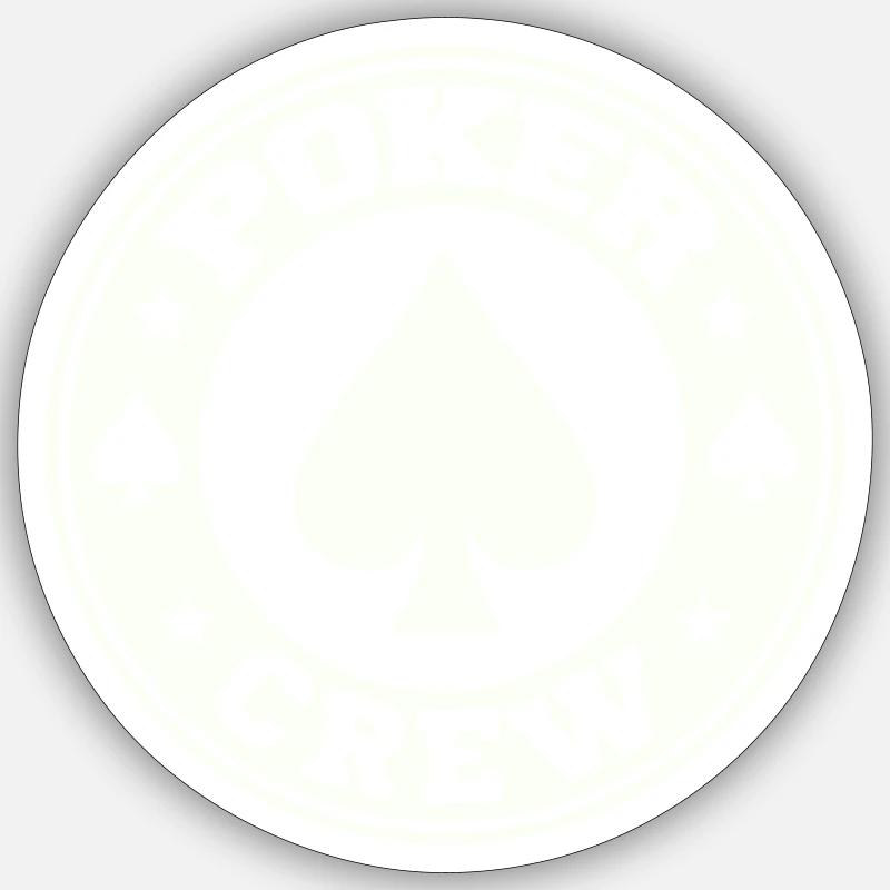 Poker Crew - Sticker size S (10 x 10 cm) - white matte