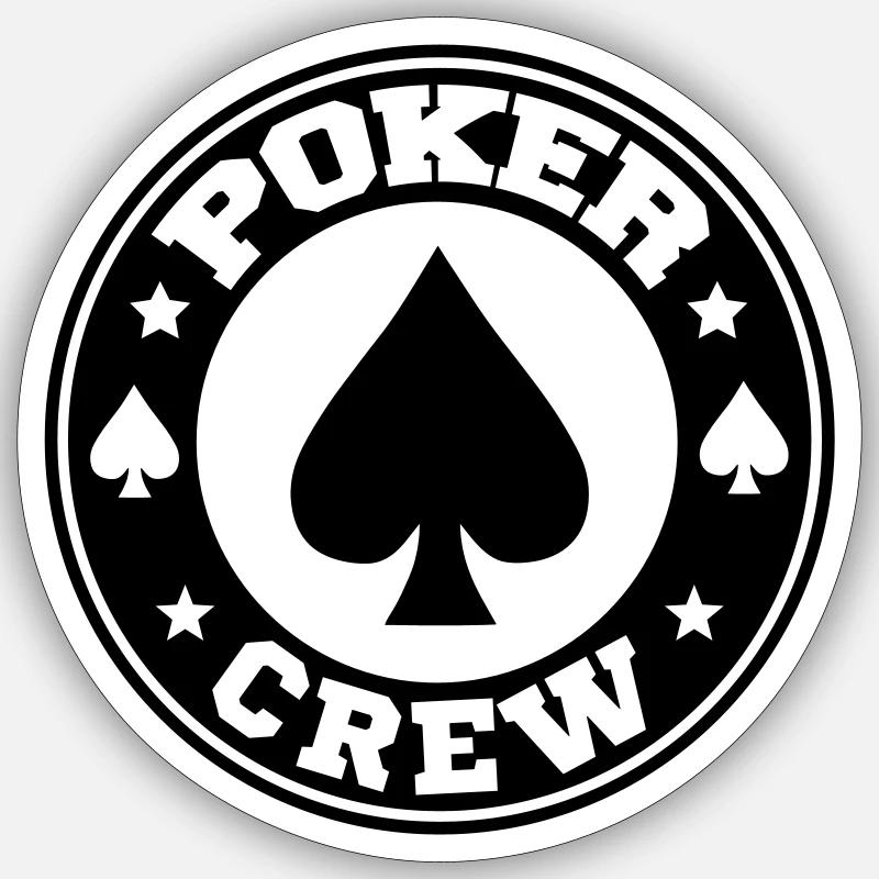 Équipe de poker - Sticker taille S (10 x 10 cm) - blanc mat