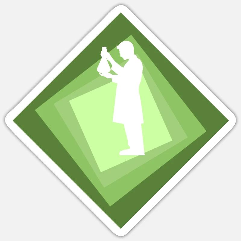 Élément chimique - Sticker taille S (10 x 10 cm) - blanc mat