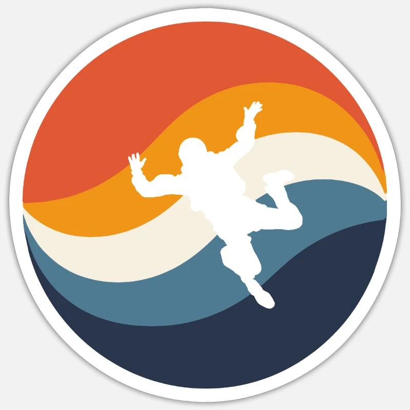 Skydive Luft - Sticker Größe S (10 x 10 cm) - Mattweiß