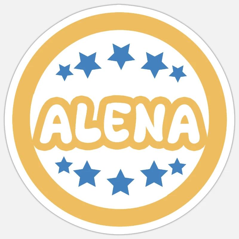 First name Alena - Sticker size S (10 x 10 cm) - white matte