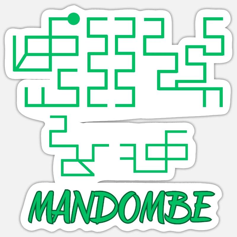 MANDOMBE - Tradition Kongo - Sticker size S (10 x 10 cm) - white matte