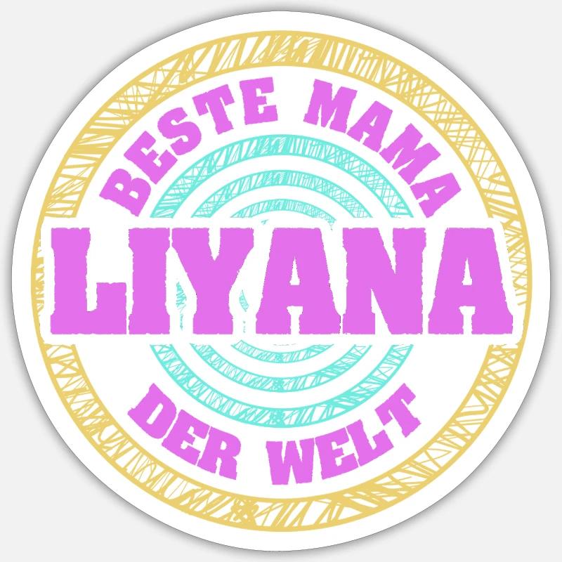 Liyana en tant que mère - Sticker taille S (10 x 10 cm) - blanc mat