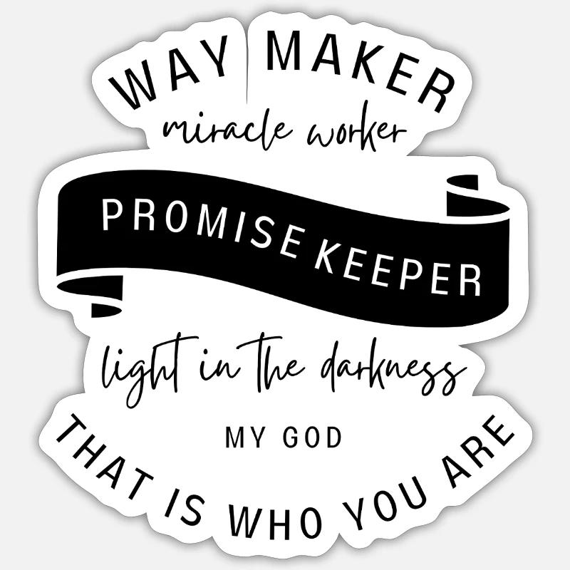 Waymaker - Sticker Größe S (10 x 10 cm) - Mattweiß