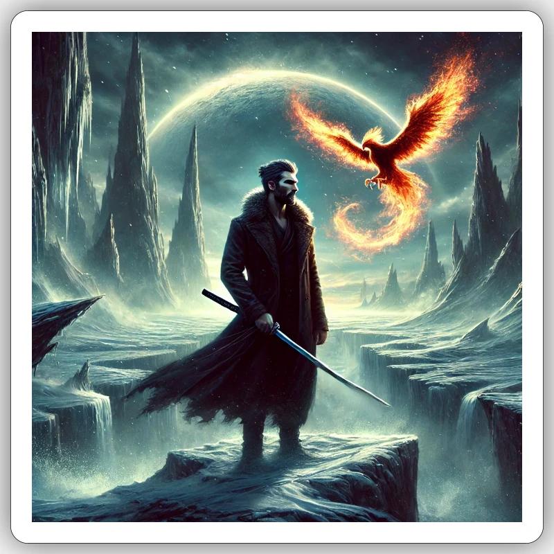KALTER PHÖNIX - Sticker Größe S (10 x 10 cm) - Mattweiß