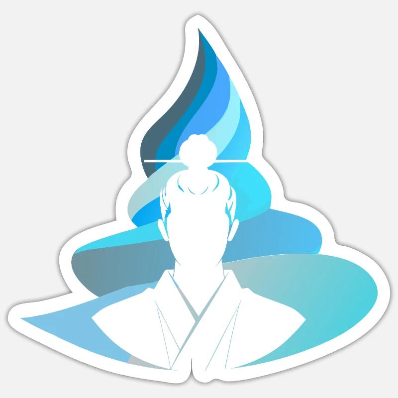 Épée Ninja Sticker taille S (10 x 10 cm)