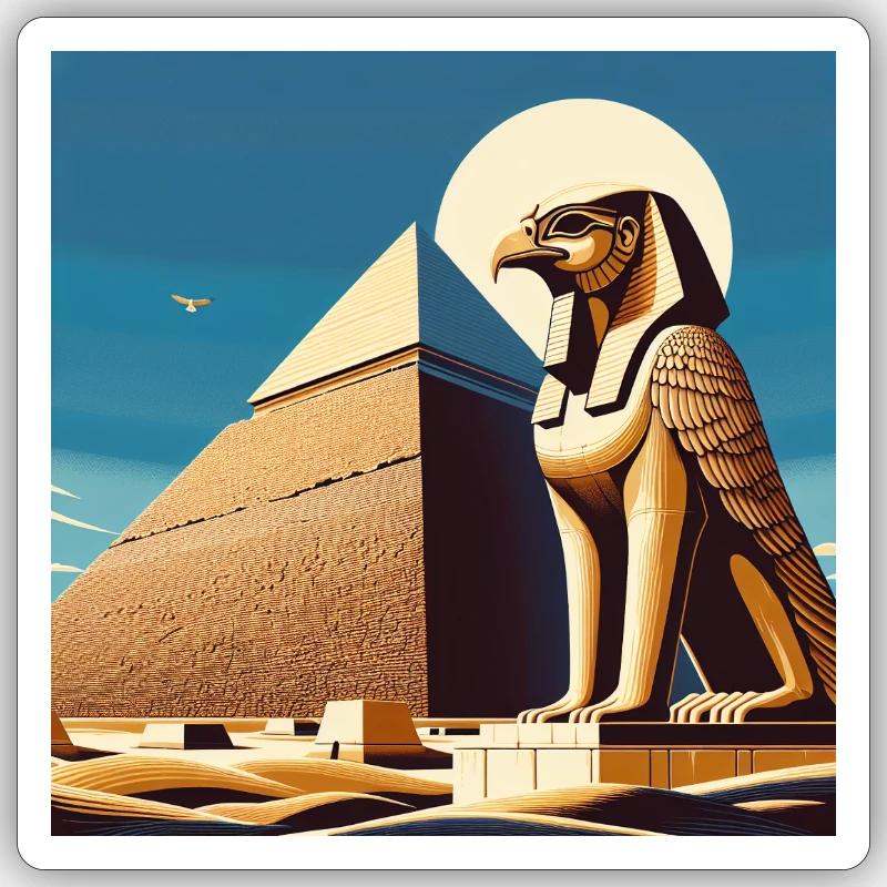 HORUS mit Pyramide Sticker Größe S (10 x 10 cm)
