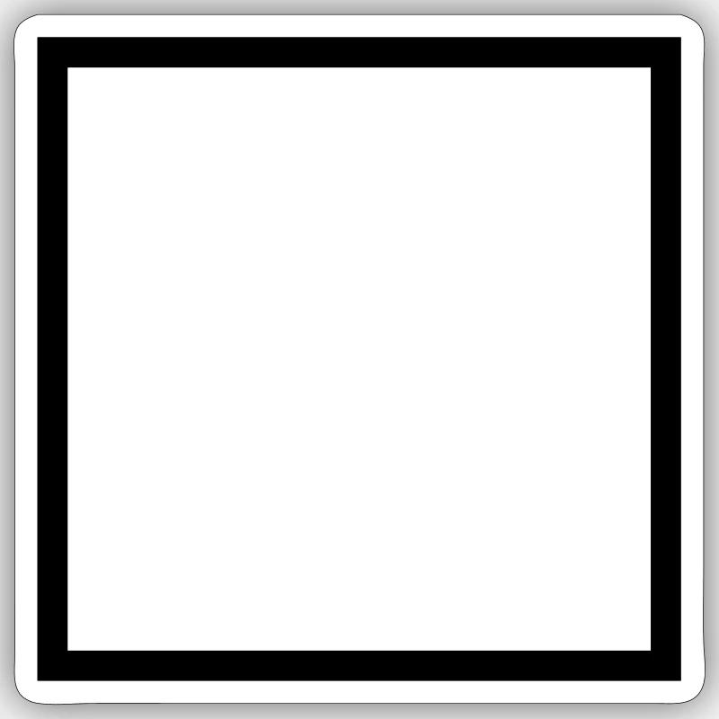 viereck - Sticker Größe S (10 x 10 cm) - Mattweiß