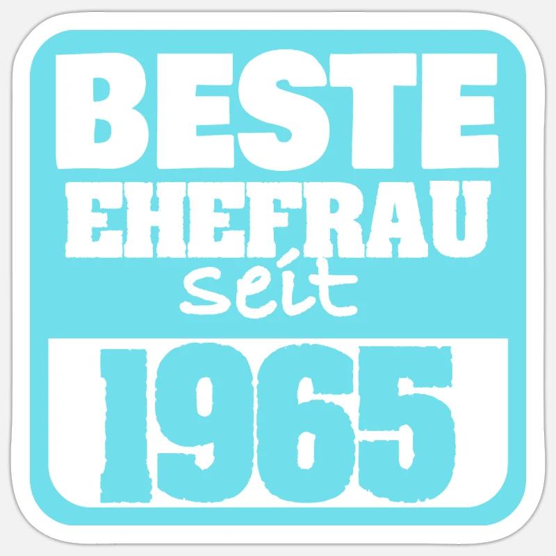 1965 - Sticker taille S (10 x 10 cm) - blanc mat