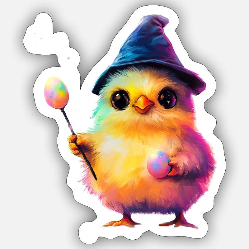 Magic Chick - Sticker size S (10 x 10 cm) - white matte