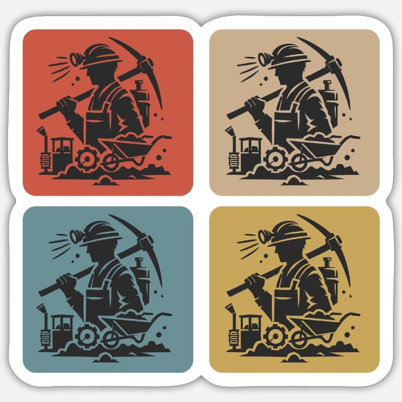 Classic Mining Design Sticker size S (10 x 10 cm)