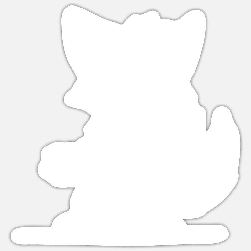 Clever Fox Sly Fox Drawing Sketch Sticker size S (10 x 10 cm)