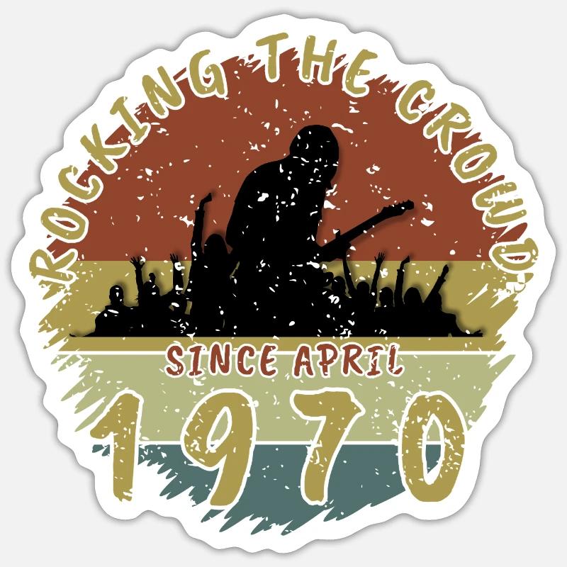 55. Geburtstag Rocking the crowd GIT 04/1970 Sticker Größe S (10 x 10 cm)