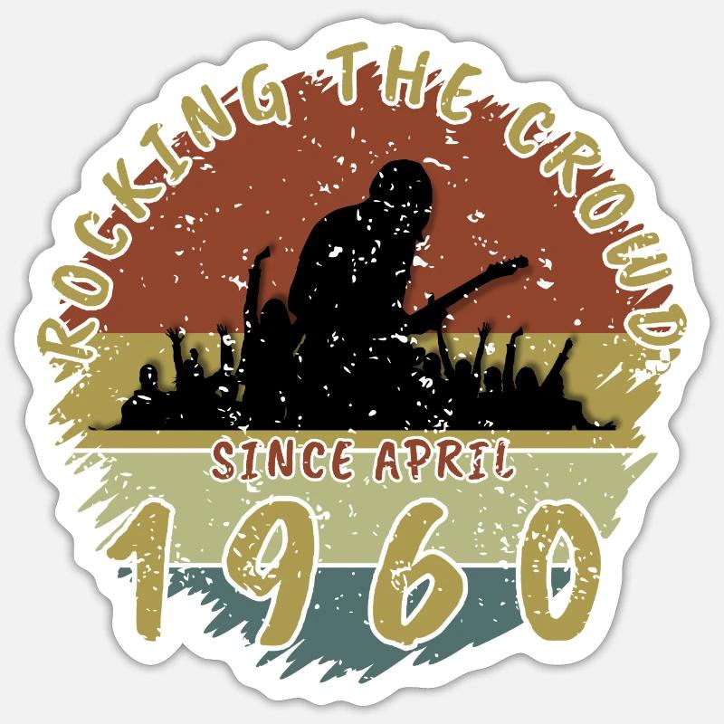 65. Geburtstag Rocking the crowd GIT 04/1960 Sticker Größe S (10 x 10 cm)
