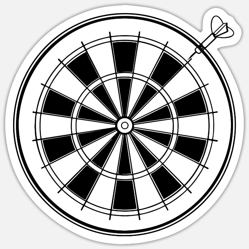 Dart Drawing - Sticker size S (10 x 10 cm) - white matte