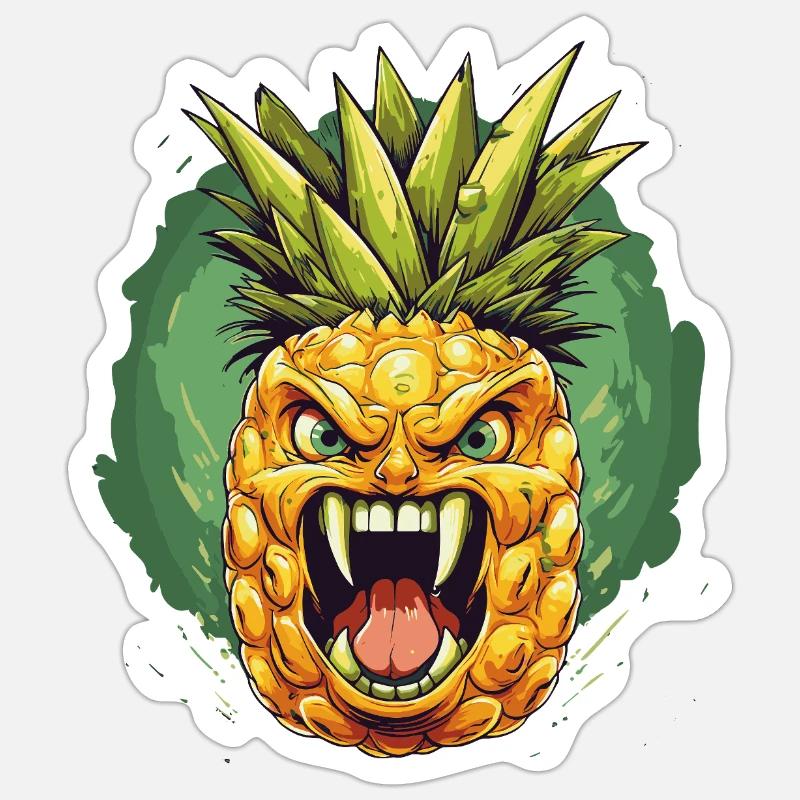 Pineapple Vampire Sticker size S (10 x 10 cm)