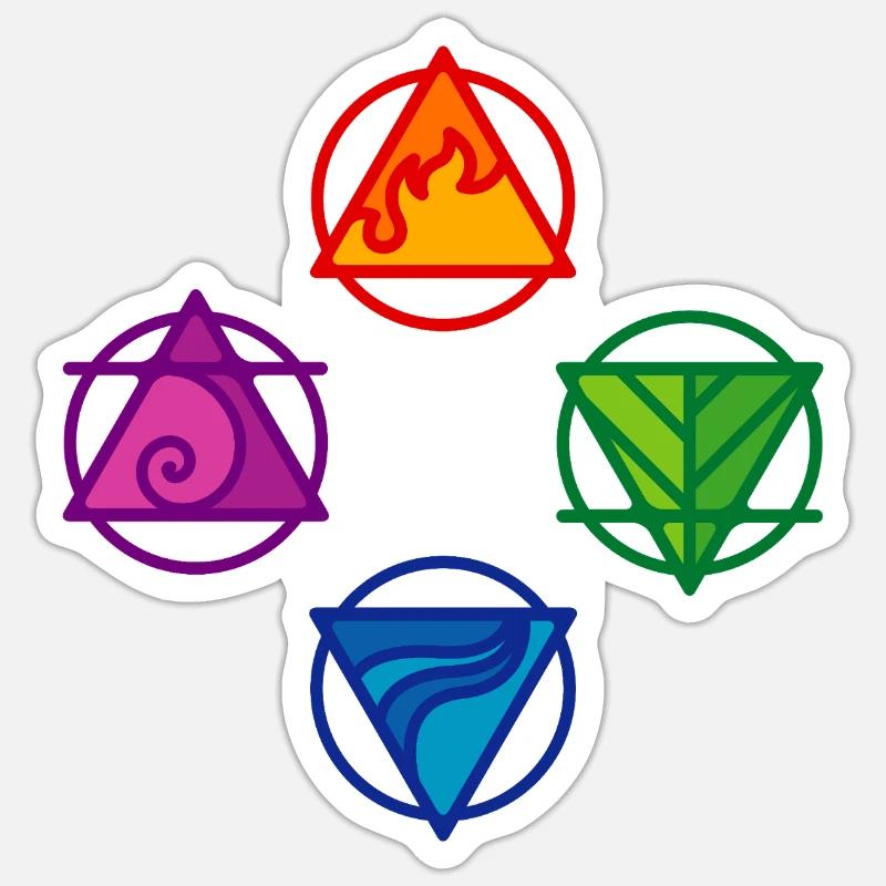 4 ELEMENTS Sticker size S (10 x 10 cm)