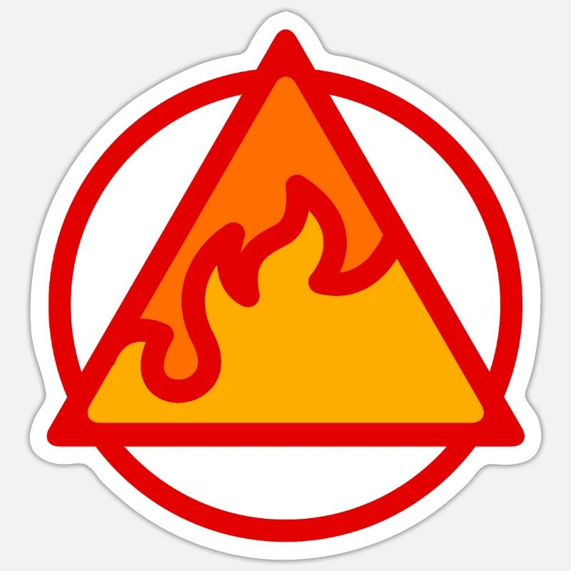 ÉLÉMENT FEU - Sticker taille S (10 x 10 cm) - blanc mat