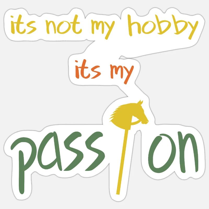 Hobby Horsing Passion - Sticker taille S (10 x 10 cm) - blanc mat
