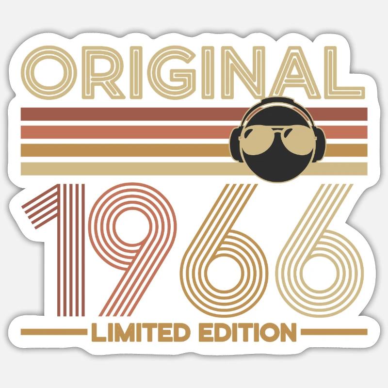 1966 - Sticker taille S (10 x 10 cm) - blanc mat