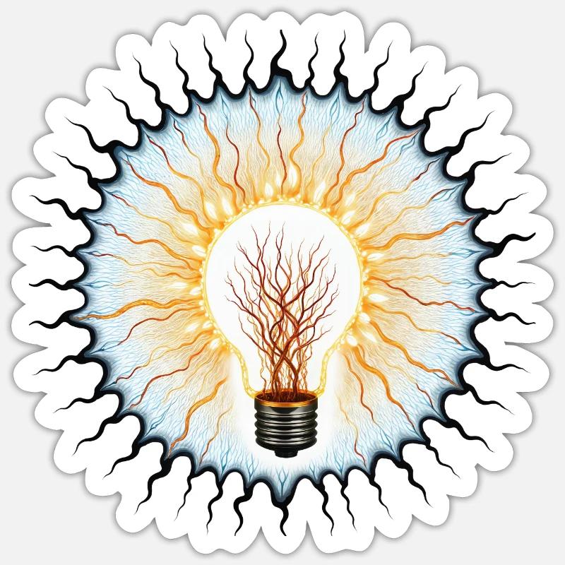 Light bulb idea - Sticker size S (10 x 10 cm) - white matte