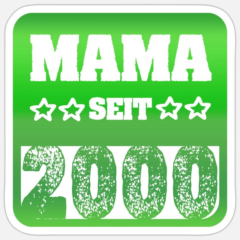 Mutter 2000 - Sticker Größe S (10 x 10 cm) - Mattweiß