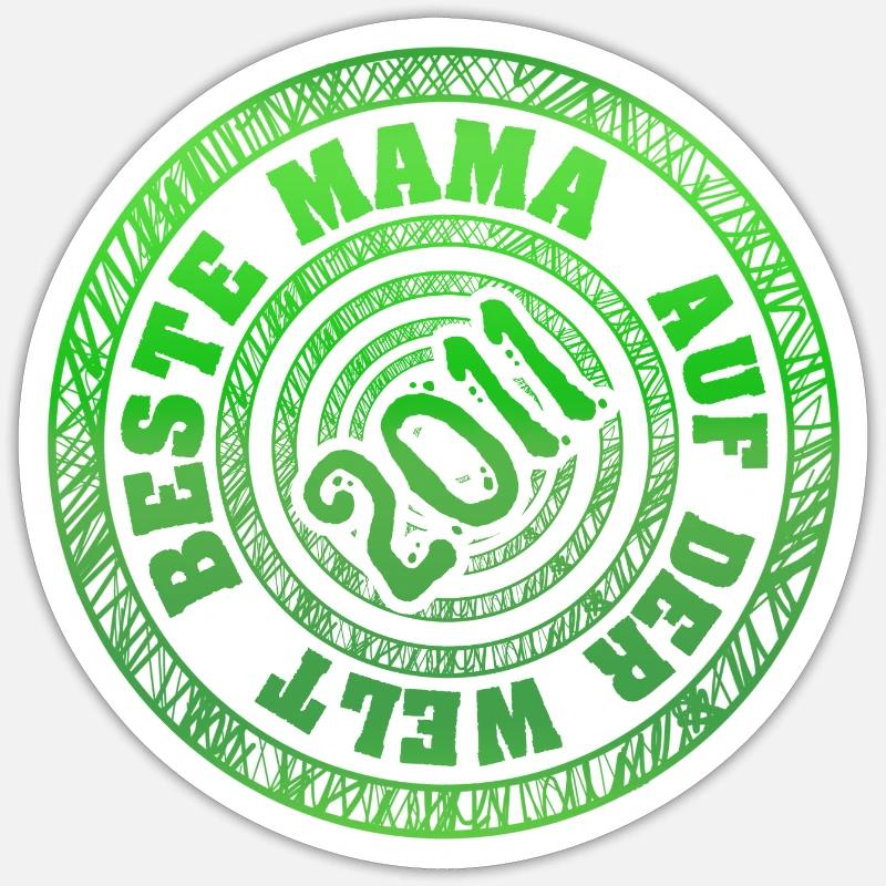 Maman 2011 - Sticker taille S (10 x 10 cm) - blanc mat