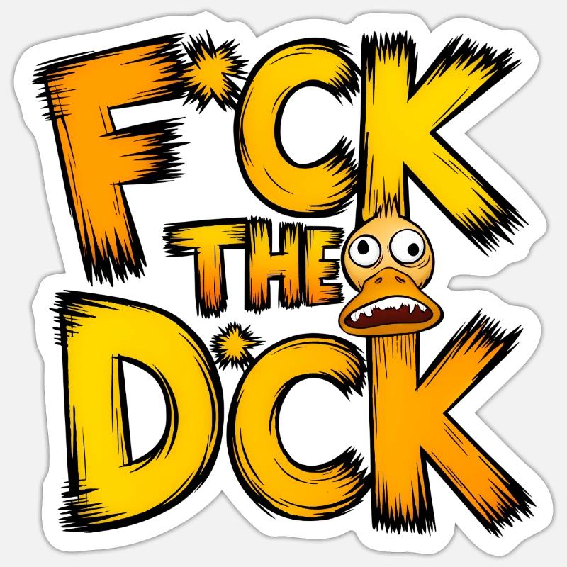 F*ck the d*ck - Sticker size S (10 x 10 cm) - white matte