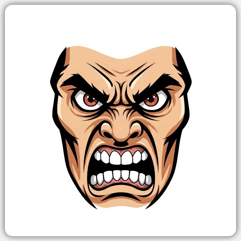 Die Essenz des Zorns: Eine explosive Grafik Sticker Größe S (10 x 10 cm)