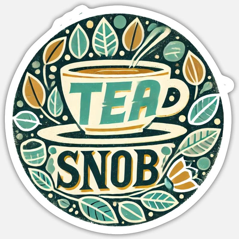 Tea Snob - Sticker size S (10 x 10 cm) - white matte