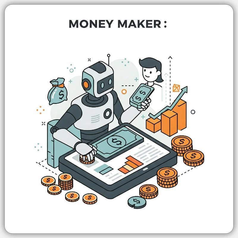 The Art of Making Money: Paths to Prosperity Sticker size S (10 x 10 cm)