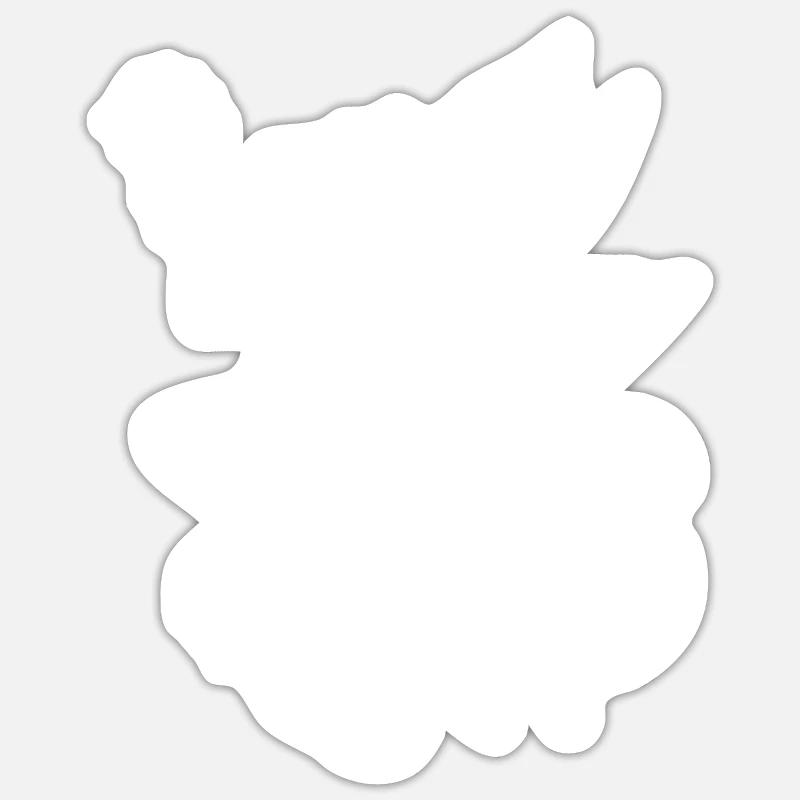 Bezaubernde Fee mit magischen Zauberstab - Sticker Größe S (10 x 10 cm) - Mattweiß